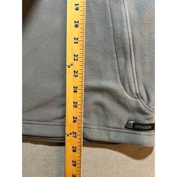Spyder Fleece Jacket Adult Medium Gray Long Sleeve Full Zip Knit Sweatshirt Mens - Picture 14 of 14
